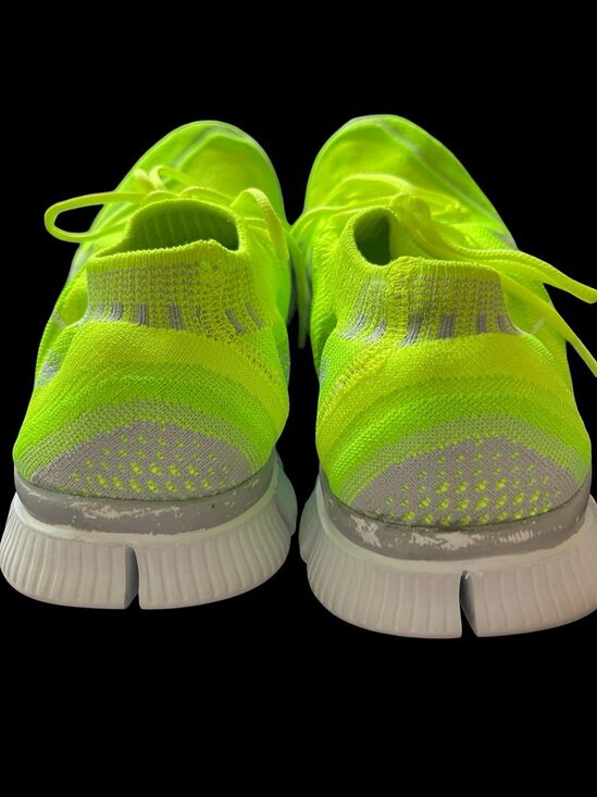 Nike Free Men\'s Volt Neon Green Flyknit Running Sneaker Shoes Size 10 main image 4